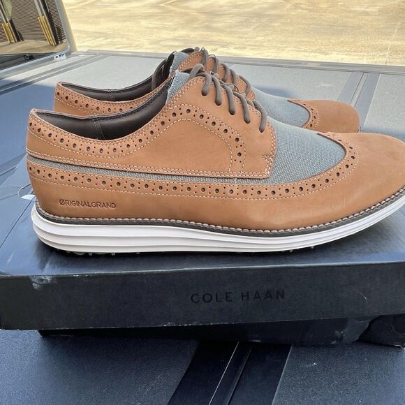 Cole Haan Men\'s Original Grand Wing Ox Golf Shoes Pecan C36899 10.5 main image 6